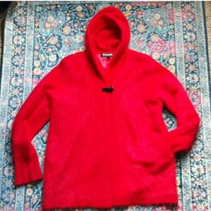 Vintage Cherry Red Angora Sweater